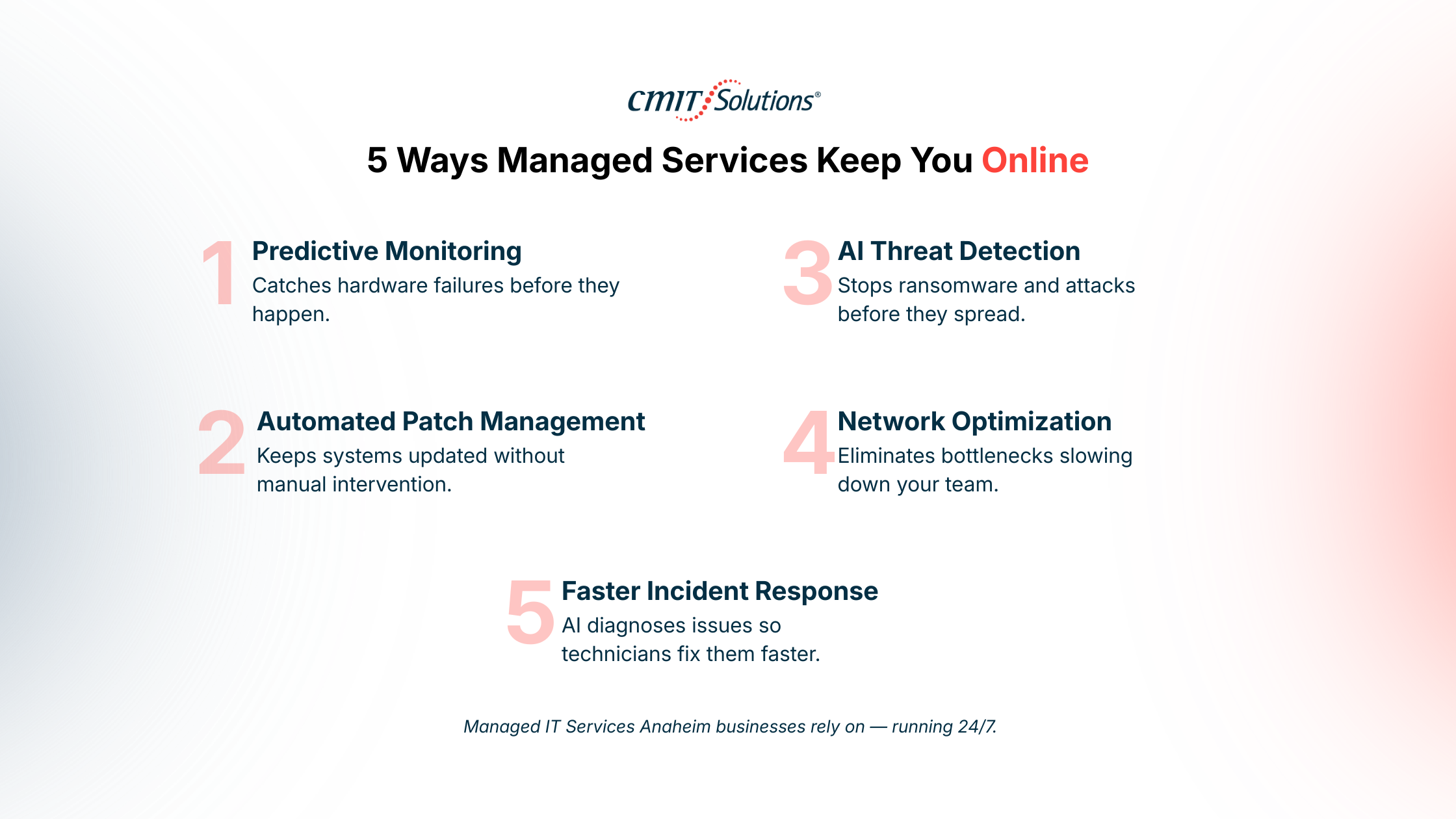 Businesses using Anaheim managed IT services increasingly rely on these capabilities to maintain operational stability.