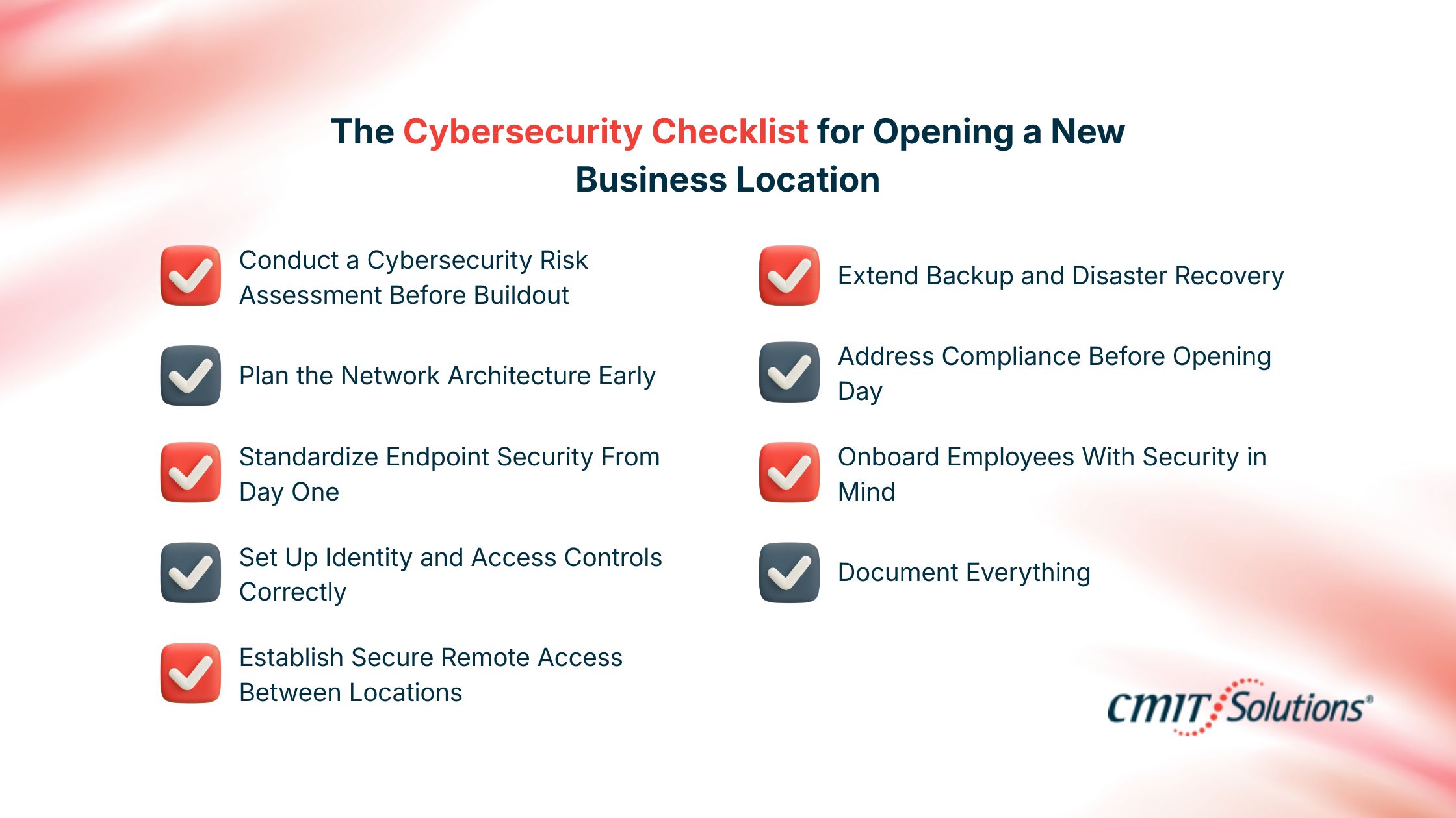 cybersecurity checklist for businesses