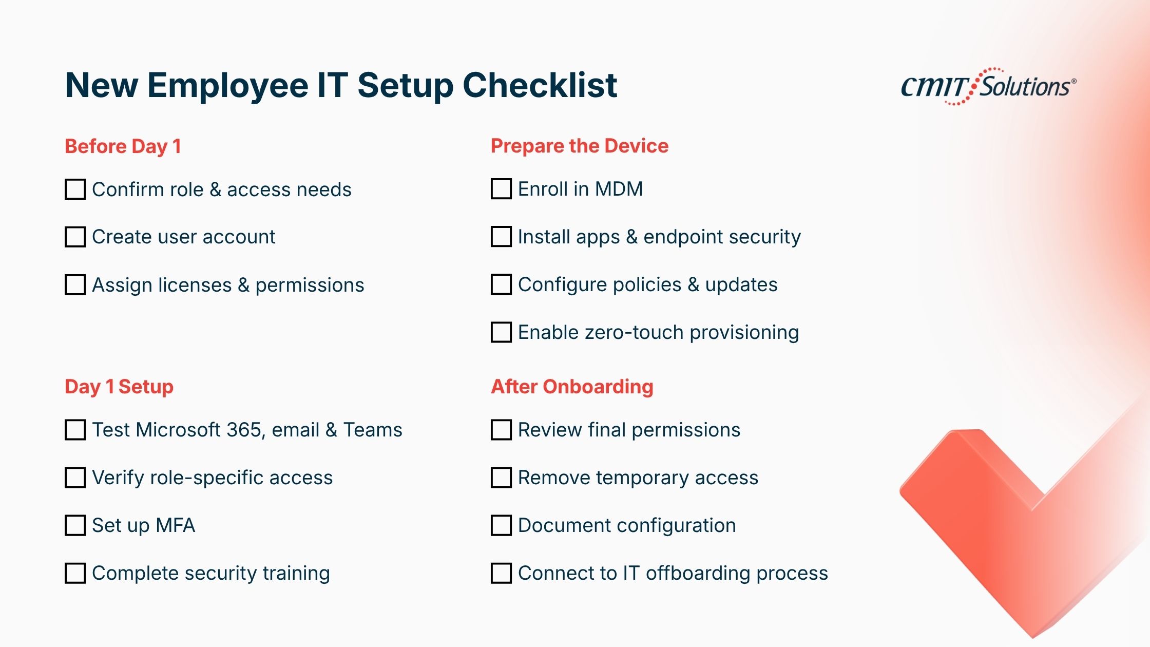 New Employee IT Setup Checklist