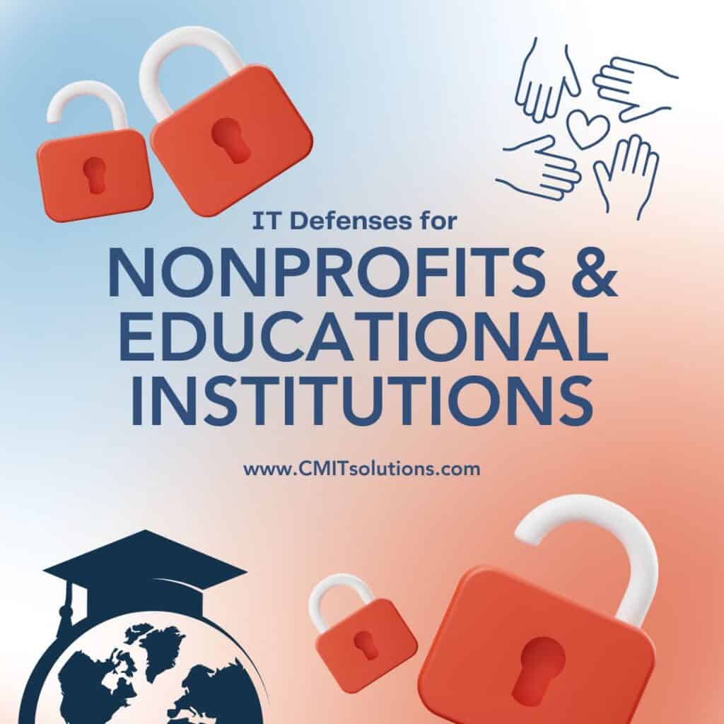 Open padlocks symbolize cybersecurity vulnerabilities faced by nonprofits and schools in 2025.