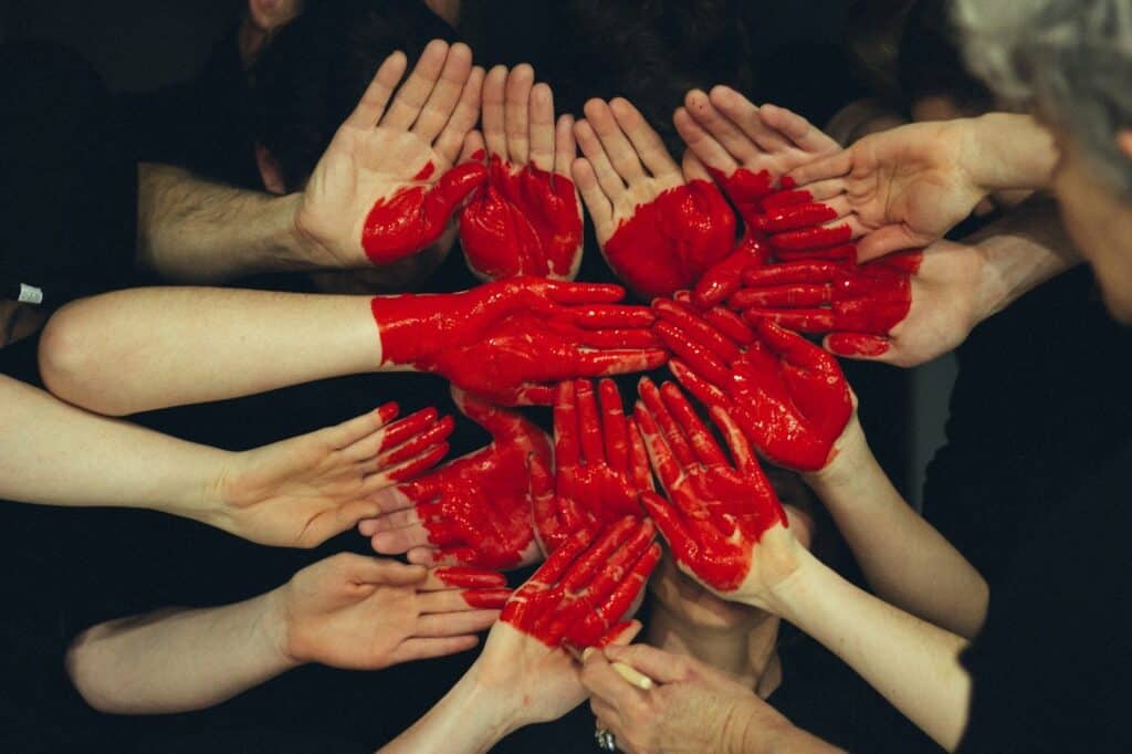Hands forming a heart, a symbol of nonprofit and charity work