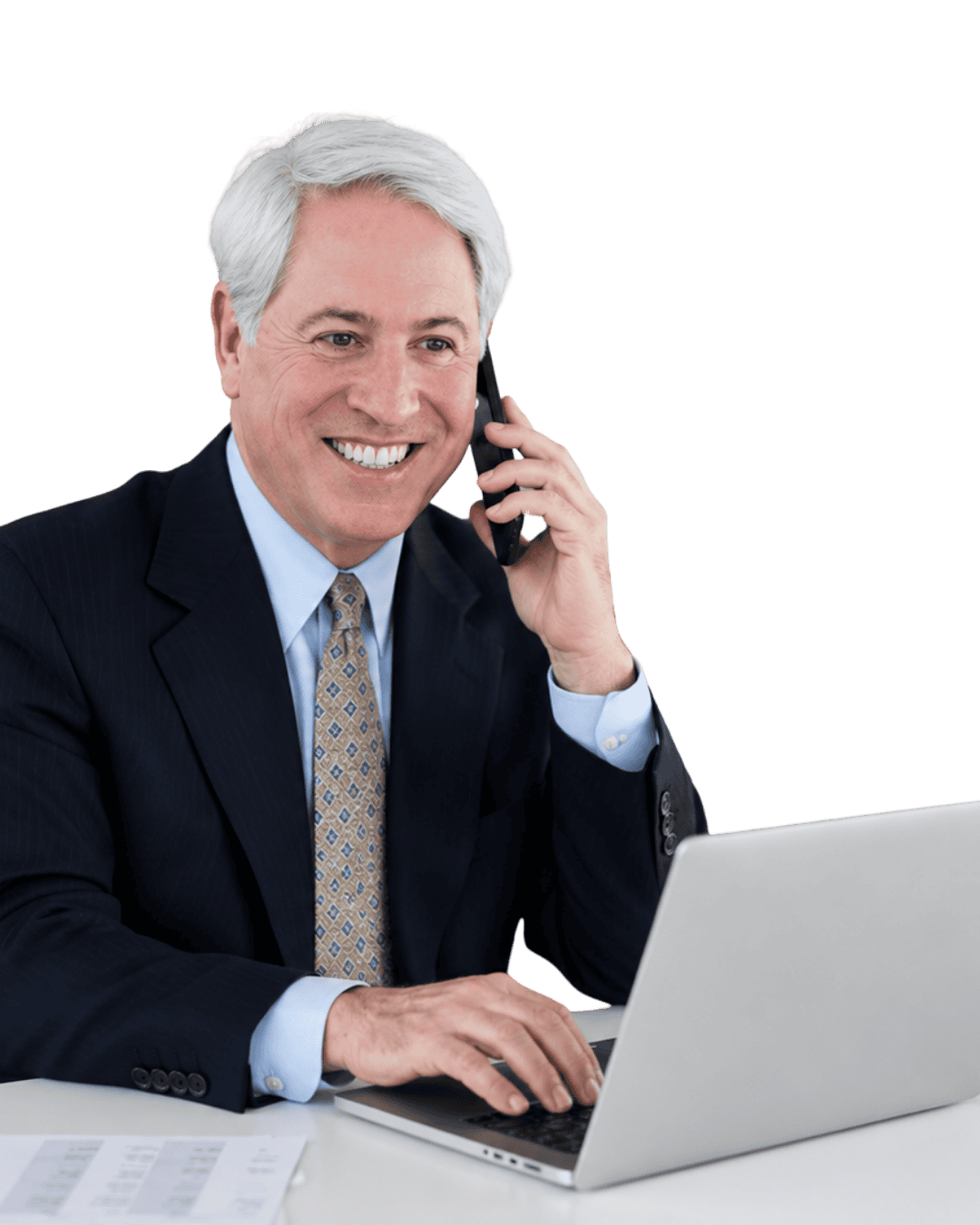 CMIT Solutions of Boston team member on a business call
