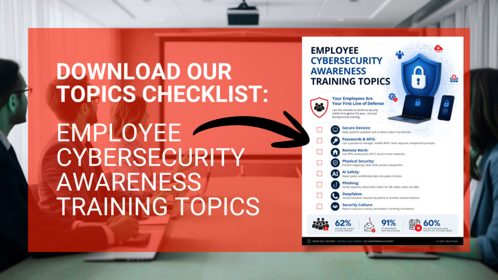 CTA download for Employee Cybersecurity Awareness Training Topics
