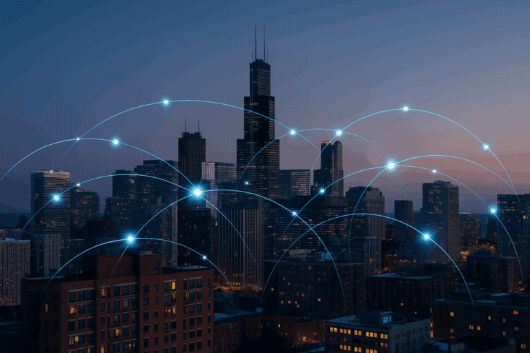 Chicago small business team working efficiently with managed IT support services.