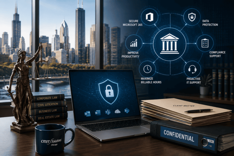 Learn how Chicago law firms can improve security, productivity, and compliance with proactive managed IT support and Microsoft 365 management.