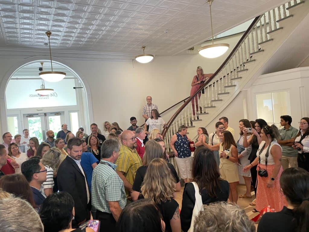Crowd attending Naturally McHenry County Ribbon-Cutting