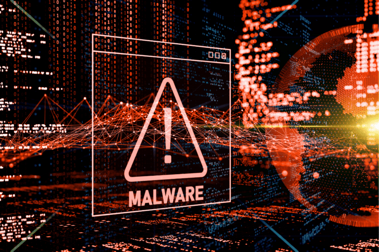 Malicious code and malware warning over pic of power grid