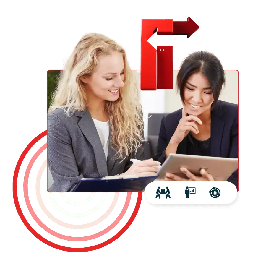 Business professionals discussing an operational plan