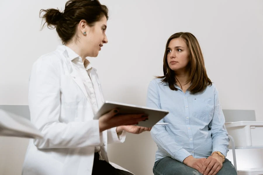 Hospital hallway and clinical environment