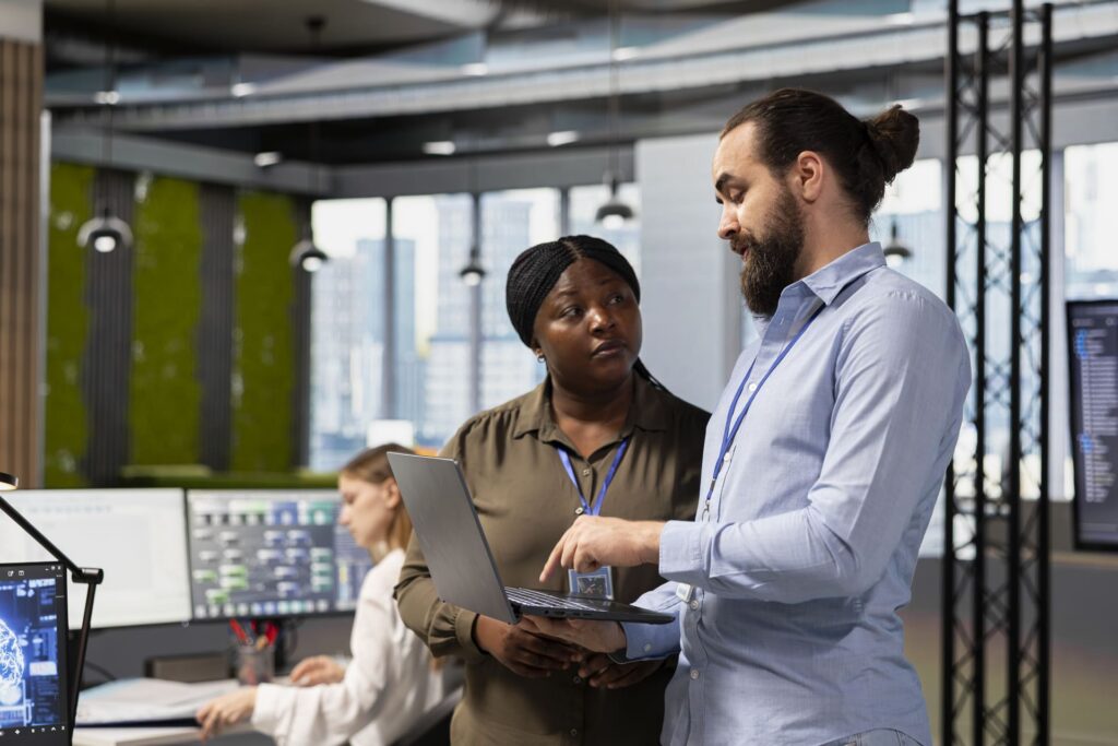 business-professionals-working-collaboratively-in-office