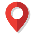 Location pin icon marking a place on a map