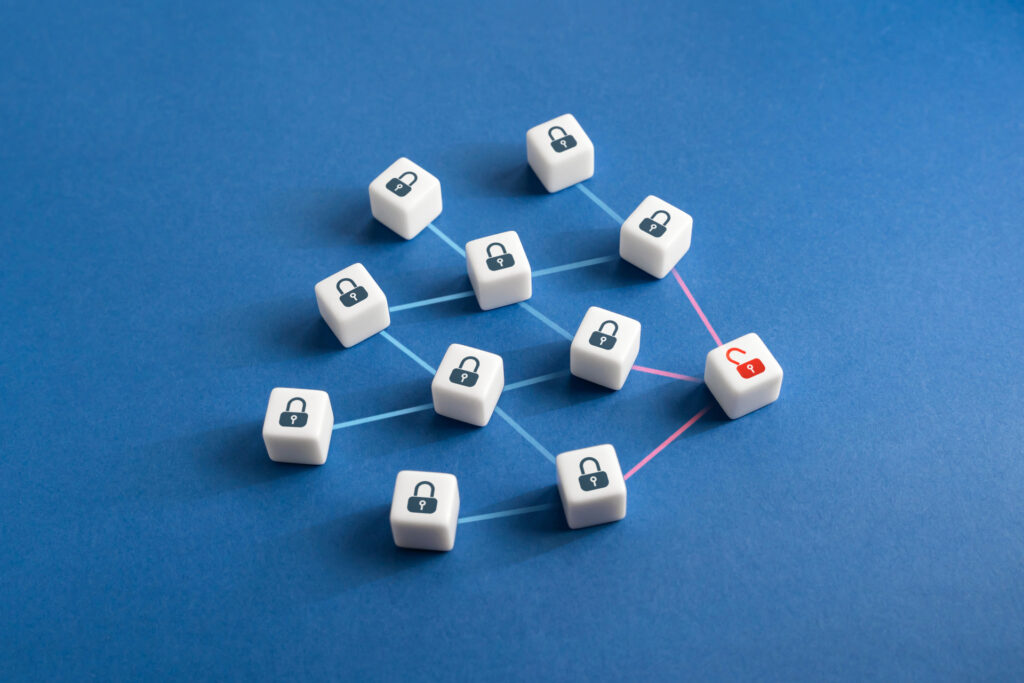 dices on the table showing security system