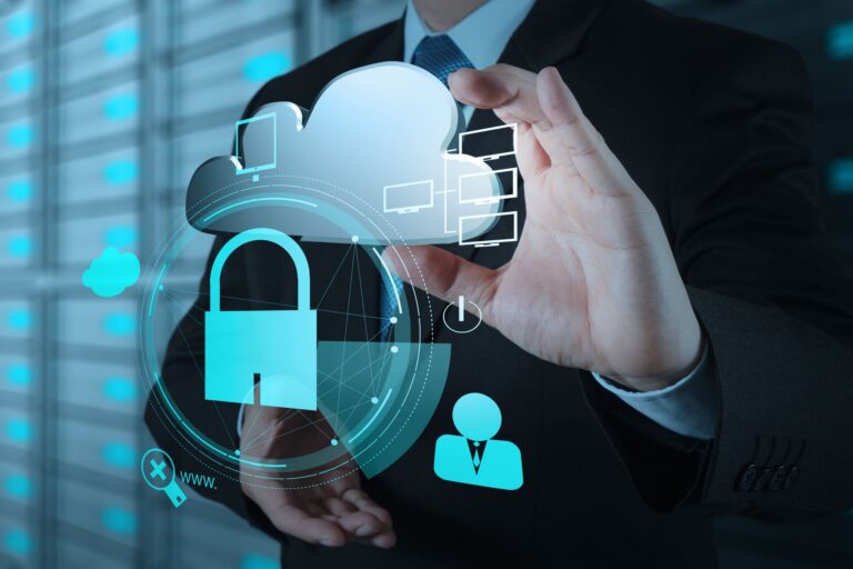cloud-security-concept-with-lock-and-network-illustration