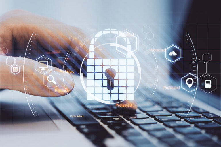 cyber-security-concept-with-hand-typing-on-laptop