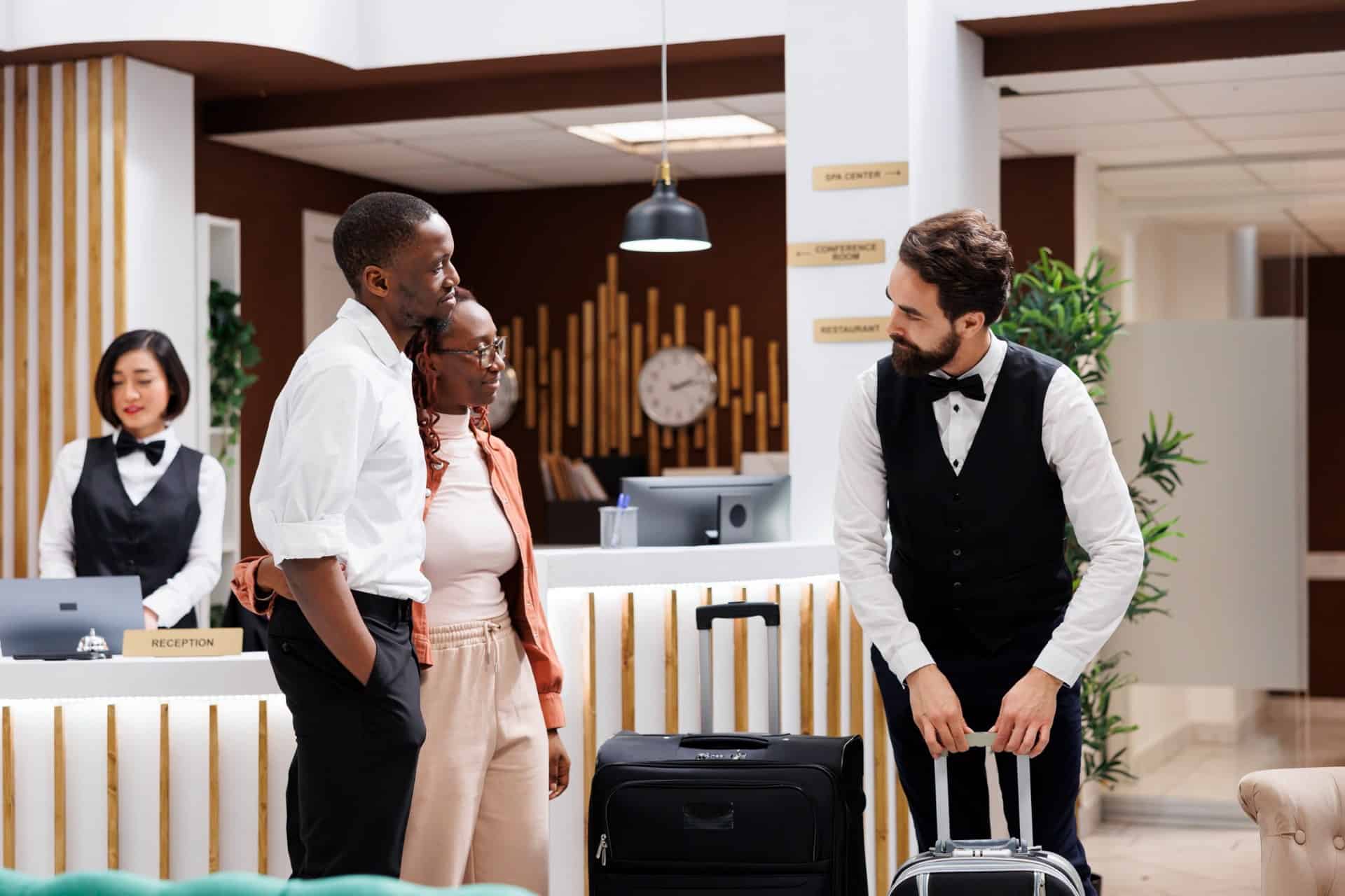hotel-reception-staff-helping-guests-with-luggage