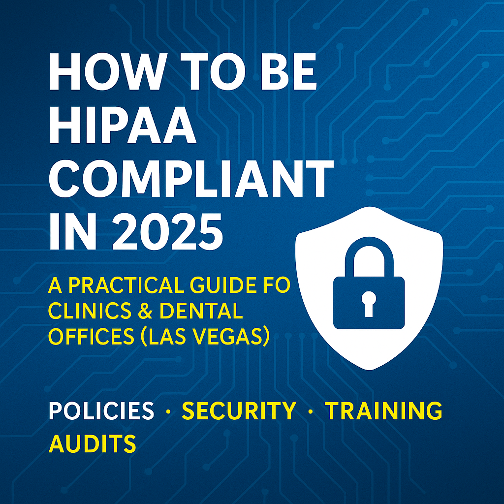 HIPAA compliance guide for healthcare and dental clinics in Las Vegas—policies, security, training, and audits