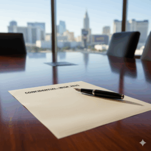 Lawyer reviewing WISP compliance document Las Vegas