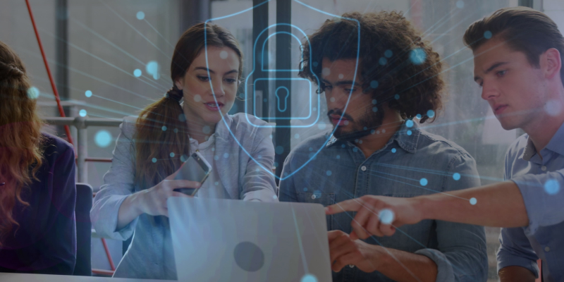 A conceptual image illustrating the human element in cybersecurity.