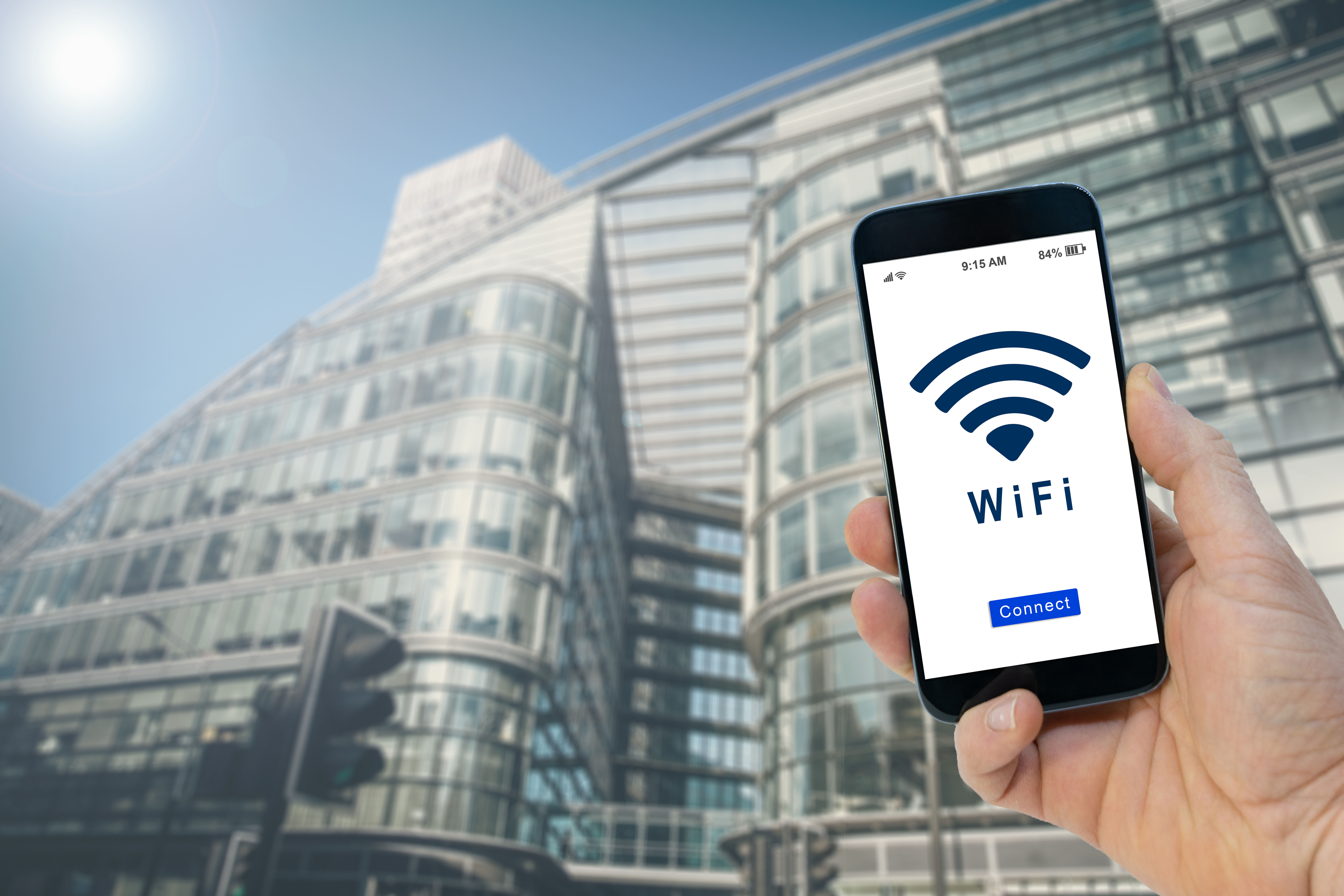 User prepares to connect to public WiFi, highlighting the need for secure network practices