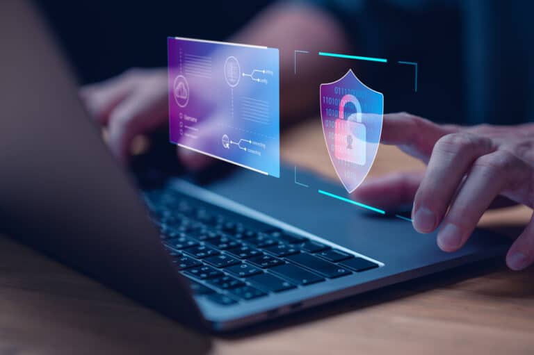 internet Cyber firewall security Data protection information safety and encryption secured access to user personal data