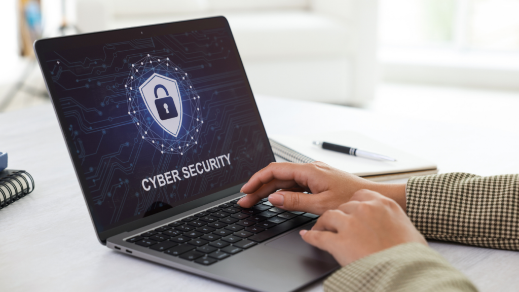 A business owner in Oakland reviewing a cyber-insurance policy document for security requirements.