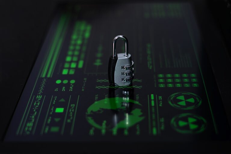Cyber security concept padlock