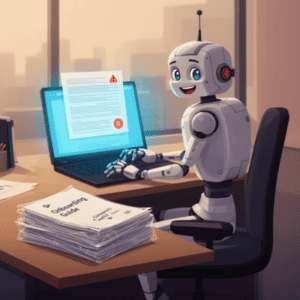 Trusting the AI robot to get it all right.