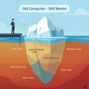 Iceberg.. it all looks okay above the surface.