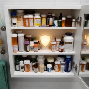 Full medicine cabinet