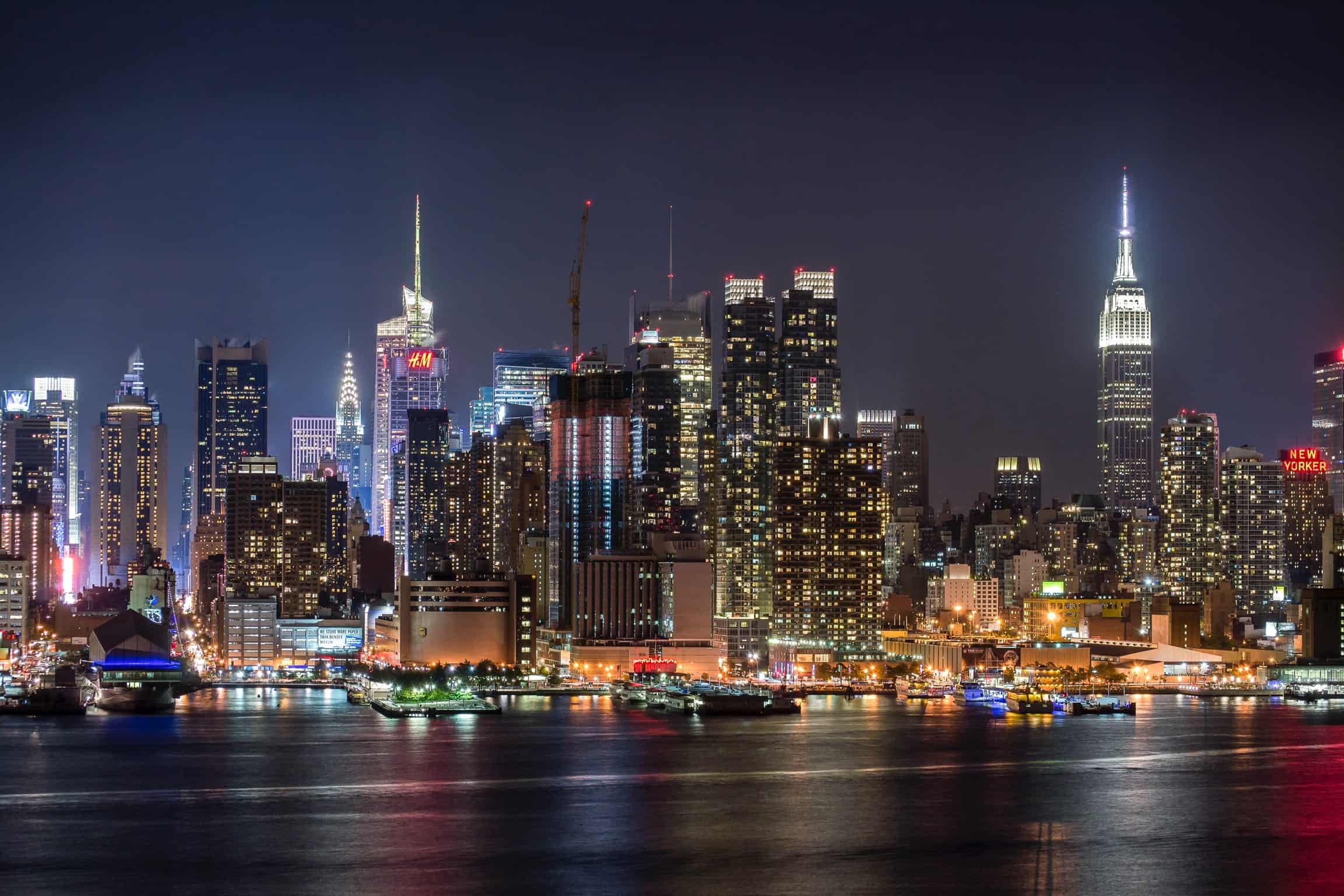 new york city view at night