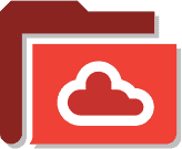 Cloud file backup icon.