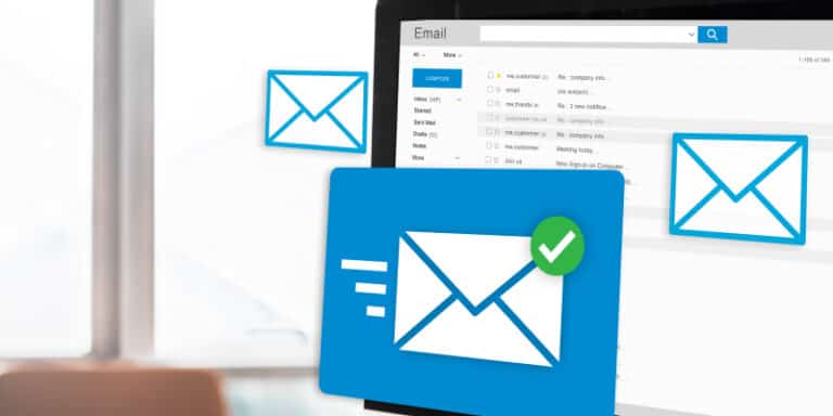 Business email displayed on a computer monitor describes the Business Email Compromise (BEC) attack.