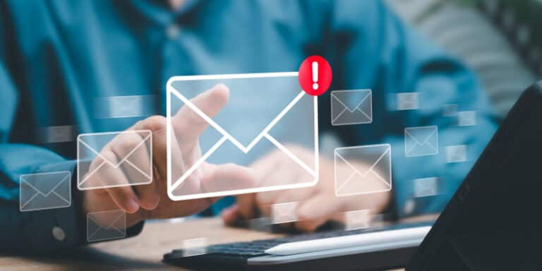 An email notification warning sign that helps verify whether the email is genuinely from your CEO.