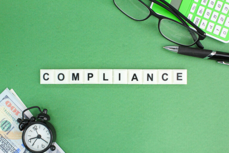 compliance concept with office items