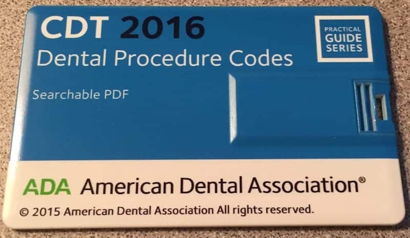ADA Dental Procedure Codes USB - Front