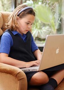 child with PC