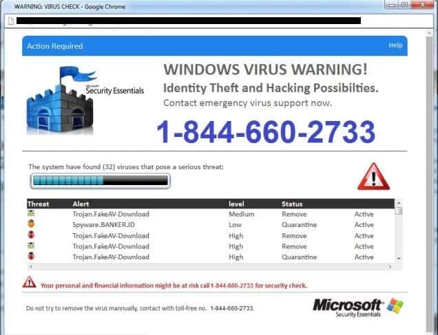 computer virus 800 number phone scam