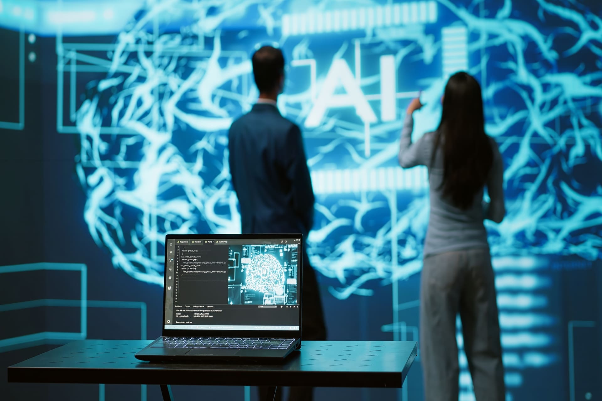 IT professionals and AI visualization