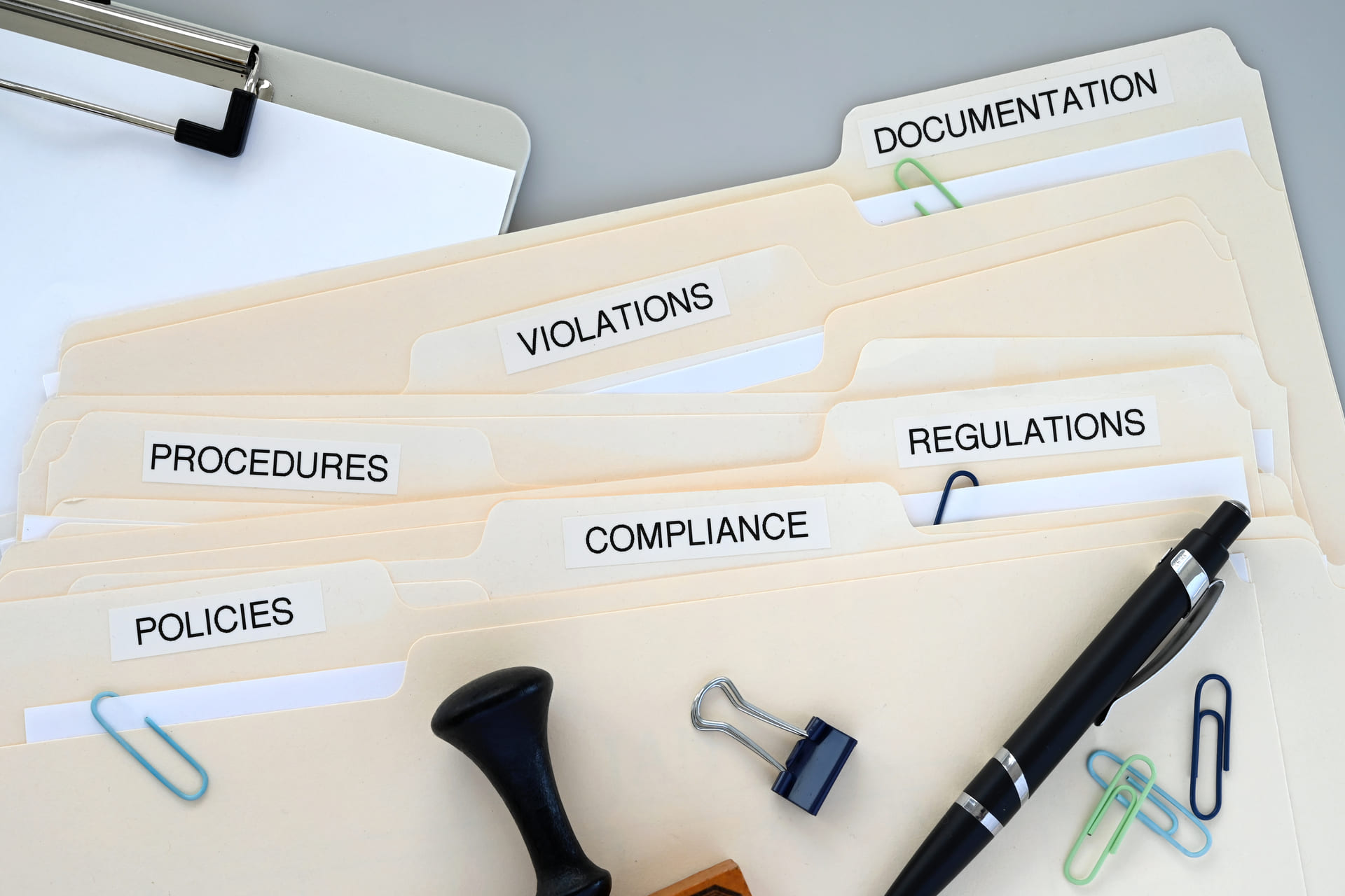 Folders labeled compliance policies regulations and procedures | CMIT Solutions Folders labeled compliance policies regulations and procedures