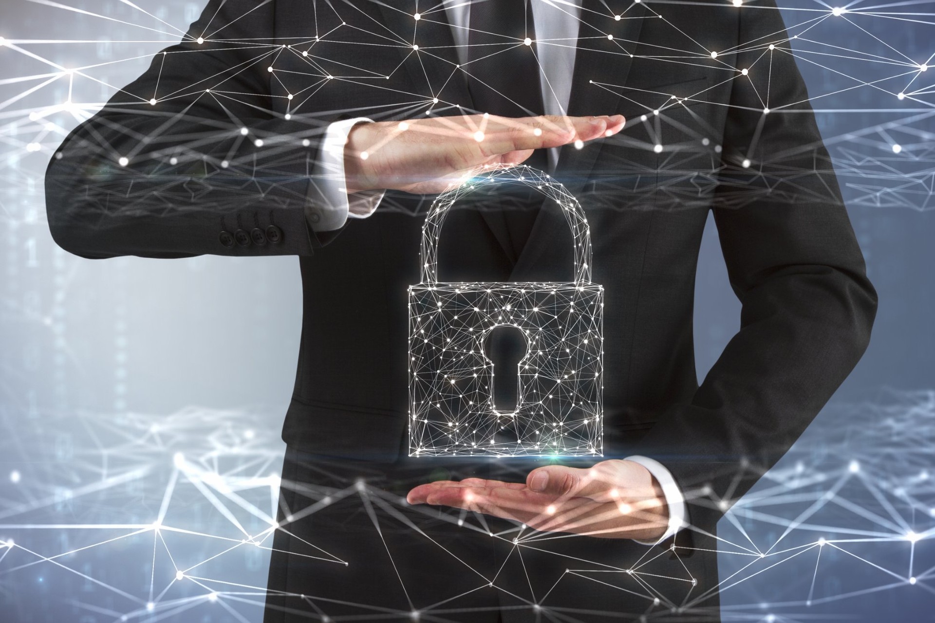 businessman-holding-digital-padlock-network-security