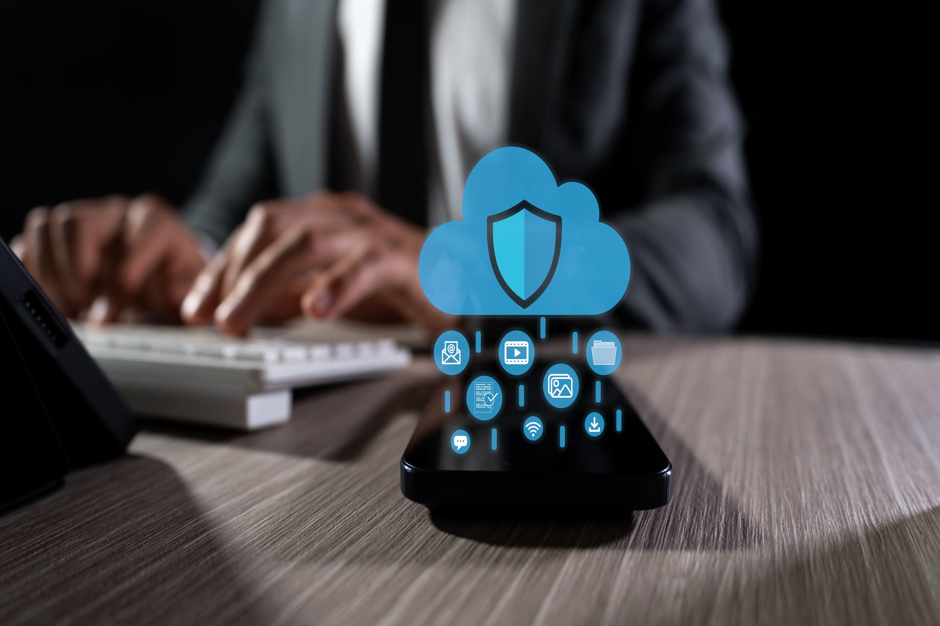 businessman-working-with-secure-cloud-computing | CMIT Solutions businessman-working-with-secure-cloud-computing